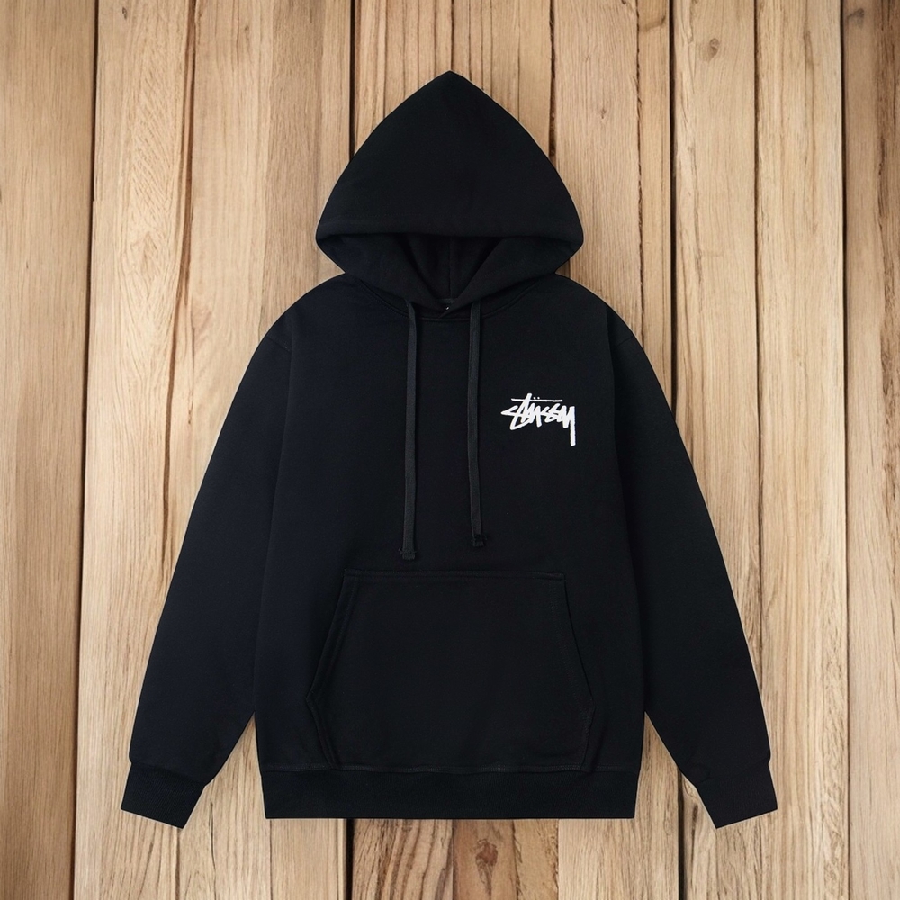 Stussy Black Hoodie with White Dice Graphic - Picture 8 of 8